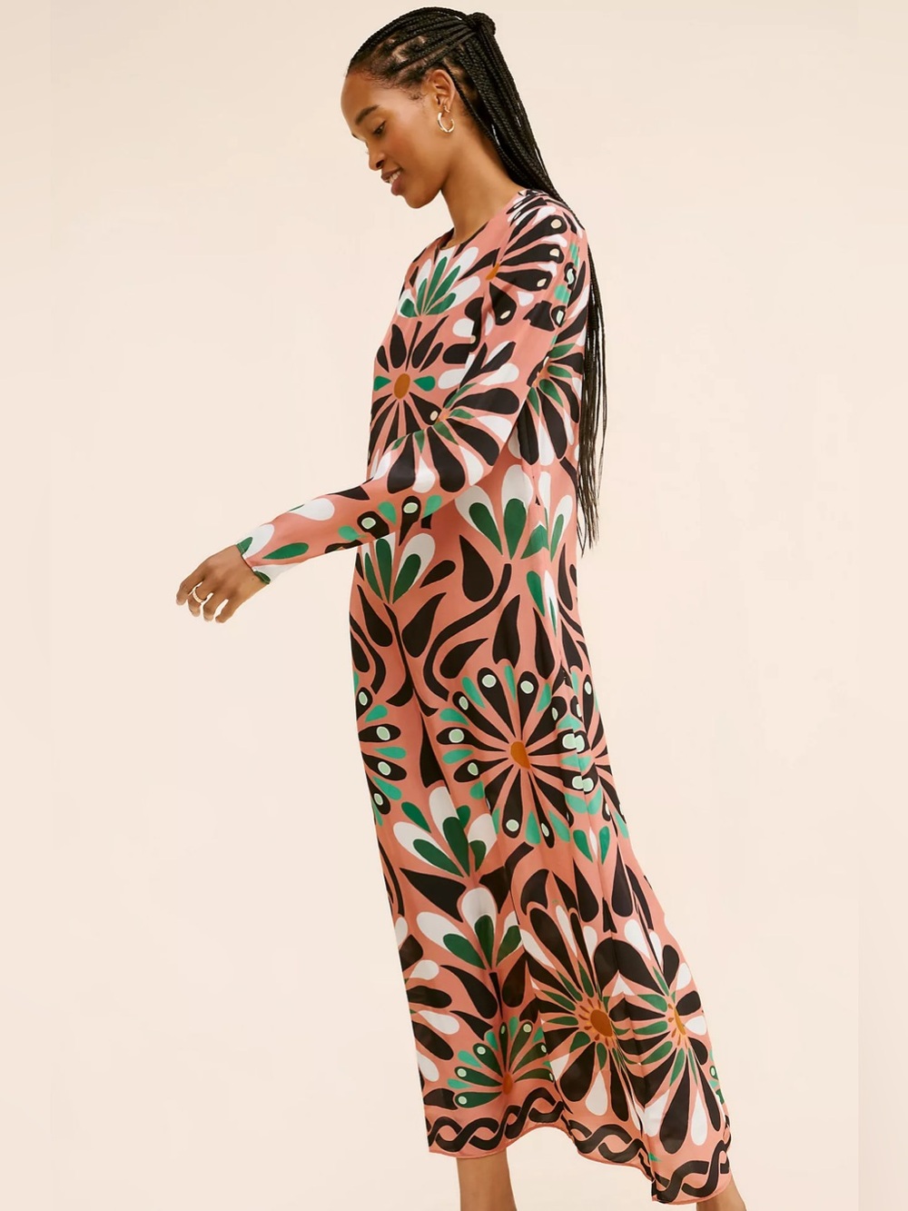 Farm Rio: Ainika Flowers Long
Sleeve Maxi Dress